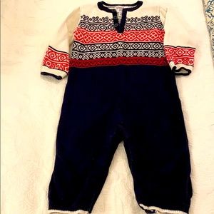 Kitestrings / Heartstrings, Fair Isle Navy Romper